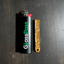 Load image into Gallery viewer, Wood Keychain – GlassPass Logo